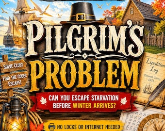 Pilgrim Thanksgiving Printable Escape Room — Ages 12+