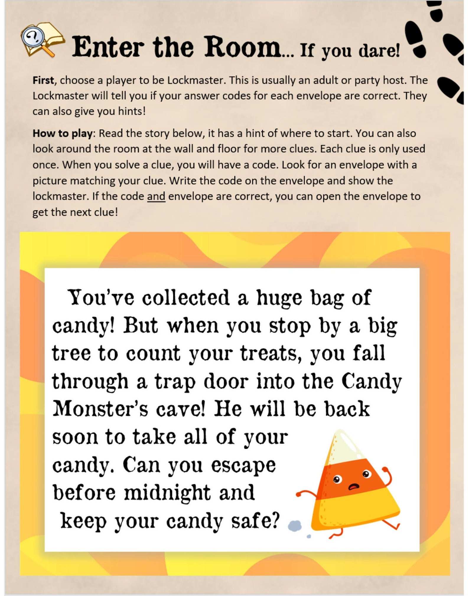 Monster Escape Room Game Printable Logic Puzzles Game for Etsy