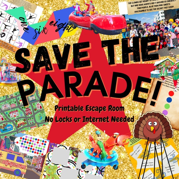 Thanksgiving Escape Room Game. Fun Printable Adventure for Kids and Family | DIY Logic Puzzle Party Game Kit
