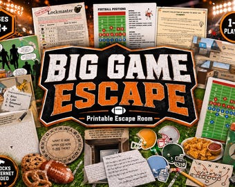 Big Game Football Printable Escape Room — Ages 12+