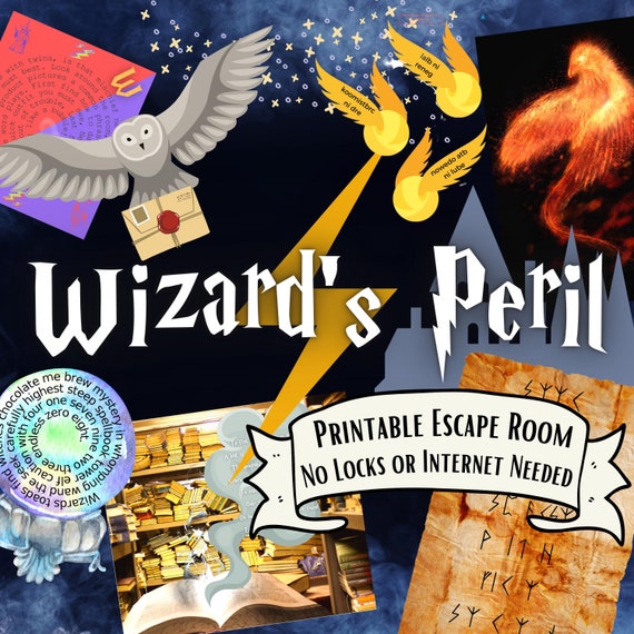 Wizard Escape Room Game. Adventure Party Game for Kids, Families, Adults and Teens | Fun Printable Puzzle Escape Game | DIY Escape Room Kit