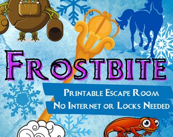 Kids Party Game Escape Room. Frostbite Adventure Printable Party for Kids and Families | Fun Birthday Escape Room Kit | DIY Escape Room