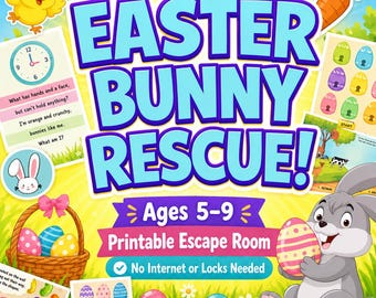 Easter Bunny Rescue Printable Escape Room — Ages 5–9