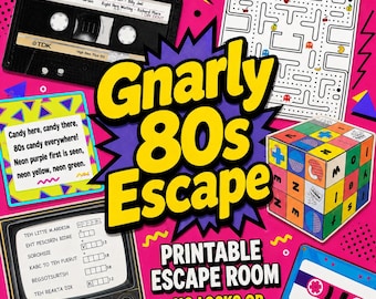 80s Adventure Printable Escape Room — Ages 12+