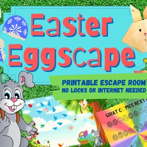 Easter Egg Escape Room Game. Printable Party Adventure Game for Kids, Families and Adults | Fun Easter Bunny Escape Kit | Easter Egg Hunt