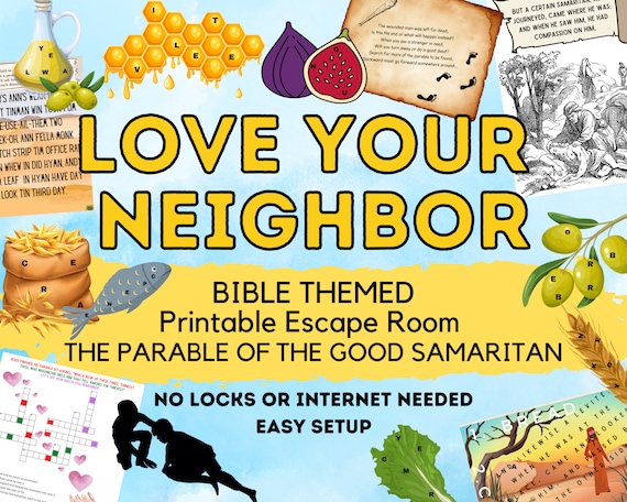 Good Samaritan Escape Room | Bible Themed Party Game | Parable DIY Kit | Fun Logic Puzzle Study Escape Room