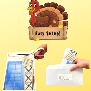 Turkey Escape Room Game Thanksgiving Printable Party for Kids and Families DIY Escape Room Kit Logic Puzzle Adventure Game image 5