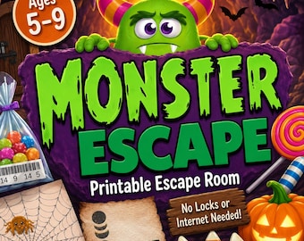 Monster Printable Escape Room — Ages 5–9