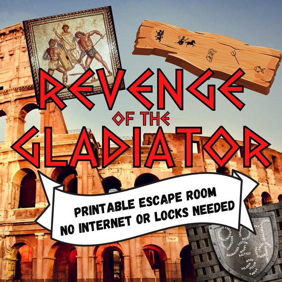 Gladiator Escape Room Game. Printable Adventure for Families, Adults and Teens
