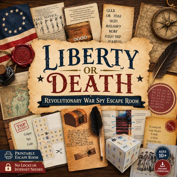 Revolutionary War Patriot Spy Escape Room — Ages 8+