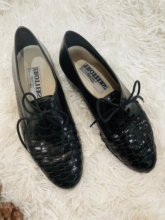 Vintage Black Oxfords | Womens Oxfords | Hipster S