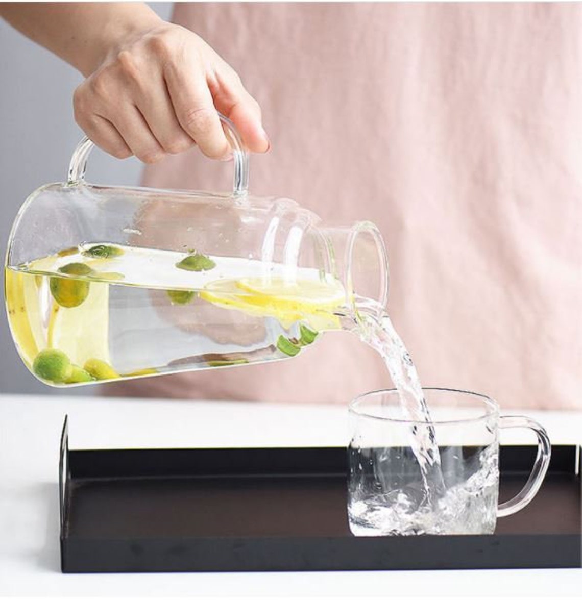 Big size 1.2L Bedside Water Carafe and Cup Set Glass Carafe Etsy