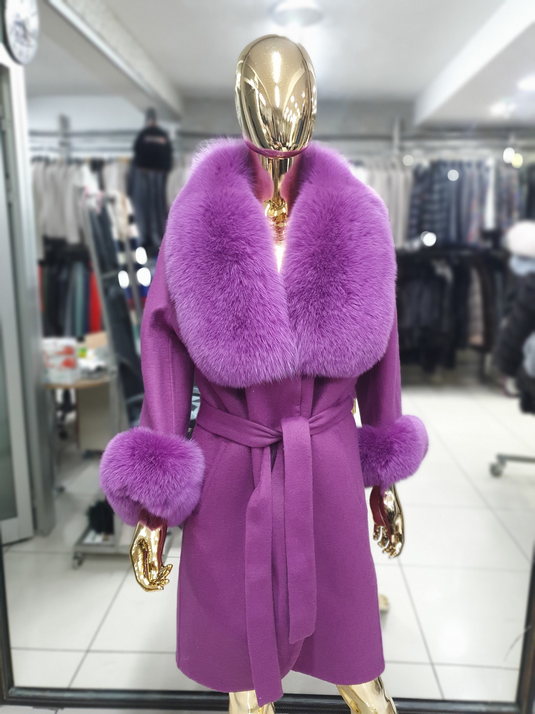 Lilac Fur Coat Etsy Singapore