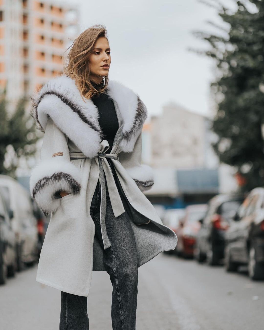 Fur around hood store