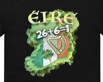 Eire 26 + 6 = 1 camiseta, camiseta Eire 32, camiseta unisex de manga corta de Irlanda Unida
