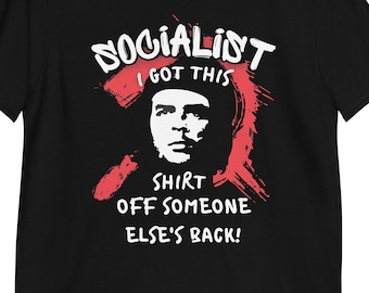Camiseta unisex de manga corta antisocialismo antisocialista Che Guevara