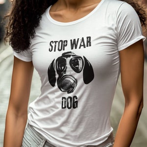 Stop War Dog Short-Sleeve Unisex T-Shirt