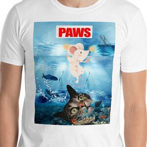 Cat Paws Jaws  Funny T-Shirt Pet Lover Best Gift Funshirt Funny Kitten KittyShort-Sleeve Unisex T-Shirt