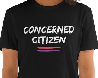 Camiseta unisex de manga corta Ciudadano preocupado