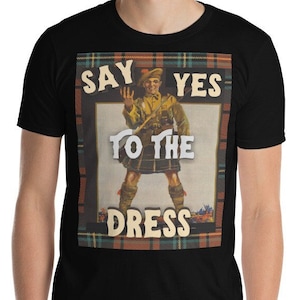 Scottish Stag Night Tartan Kilt Short-Sleeve Unisex T-Shirt