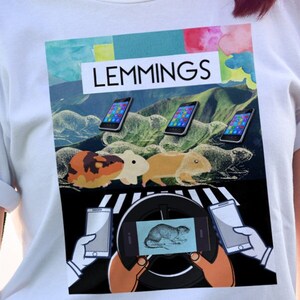 Lemmings With Smartphones Short-Sleeve Unisex T-Shirt