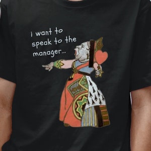 Camiseta unissex de manga curta Karen, quero falar com o gerente