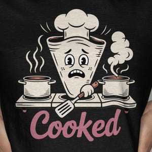 Cooked T-Shirt, Funny Chef T Shirt, Retro Kitchen Shirt, Culinary Art, Foodie Tee, Gift for Cooks, Cooking Lover T-Shirt
