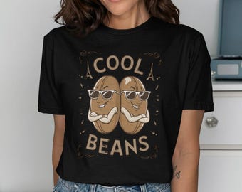 T-shirt drôle d'amateurs de café de grains frais, t-shirt mignon de grain de café de bande dessinée, chemise graphique de café de hipster, t-shirt mignon de jeu de mots de café
