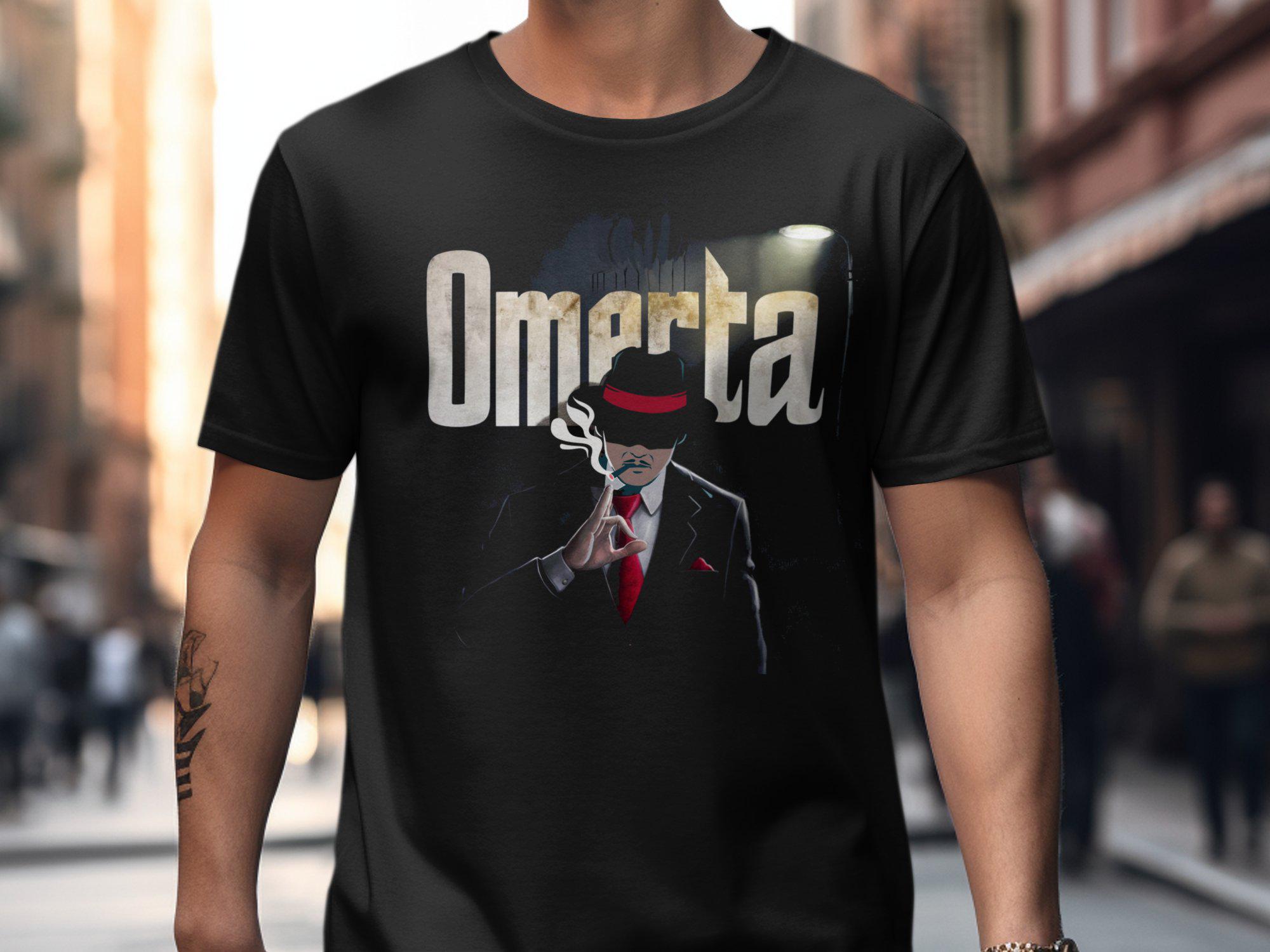 Omerta Mafia T-shirt, Gangster Graphic Tee, Mob Boss Illustration