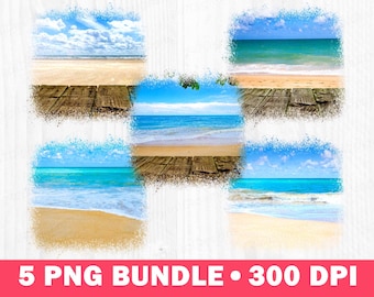 Beach Background Png Clipart Sublimation Digital Design Download Bundle Summer Ocean Beach Landscape Clipart Backsplash Lake Wood Dock Sky