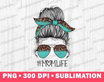 Messy Bun Mom Leopard PNG, Messy Bun Clipart, Messy Bun Png For Sublimation, Messy Bun Glasses Png, Mom Bun Png Designs, Leopard Mama Png