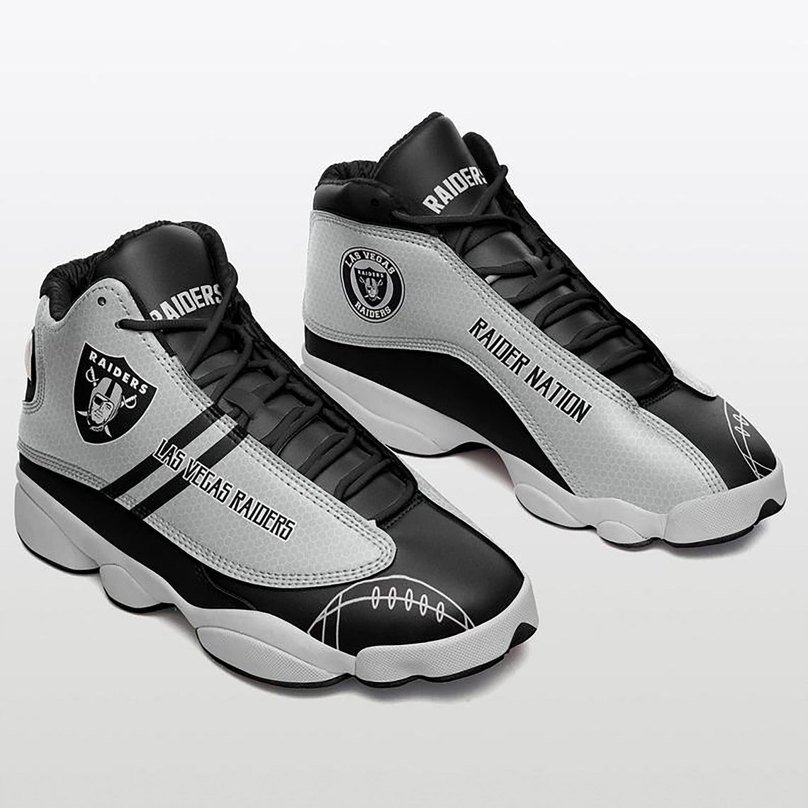 Las Vegas Raiders Custom Jordan 13 Shoes Gifts For Loved | Etsy