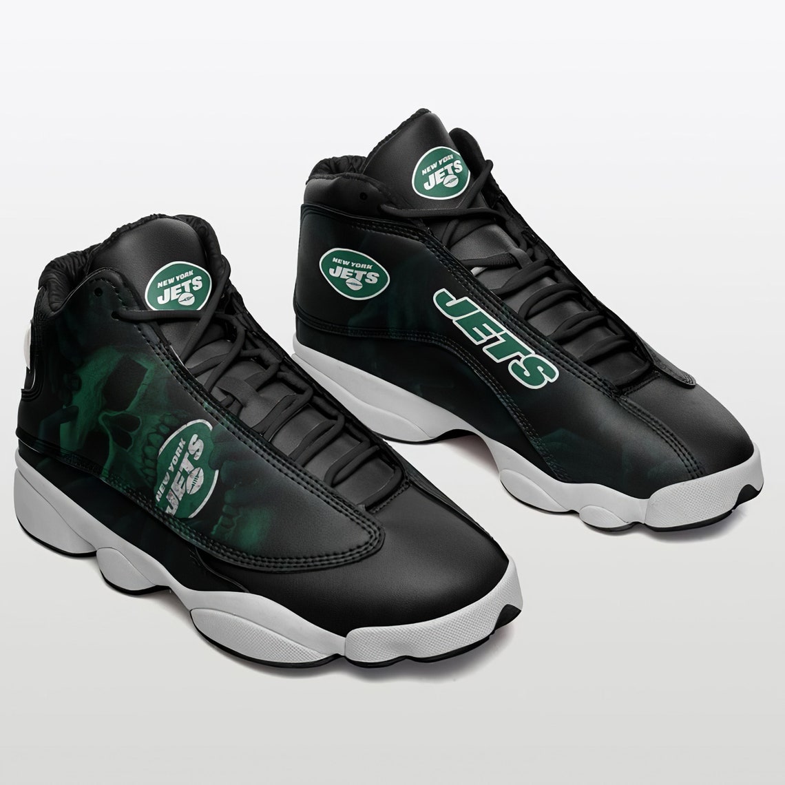 New York Jets NFL Air Jordan 13 Custom Shoes Jets Jordan 13 Etsy
