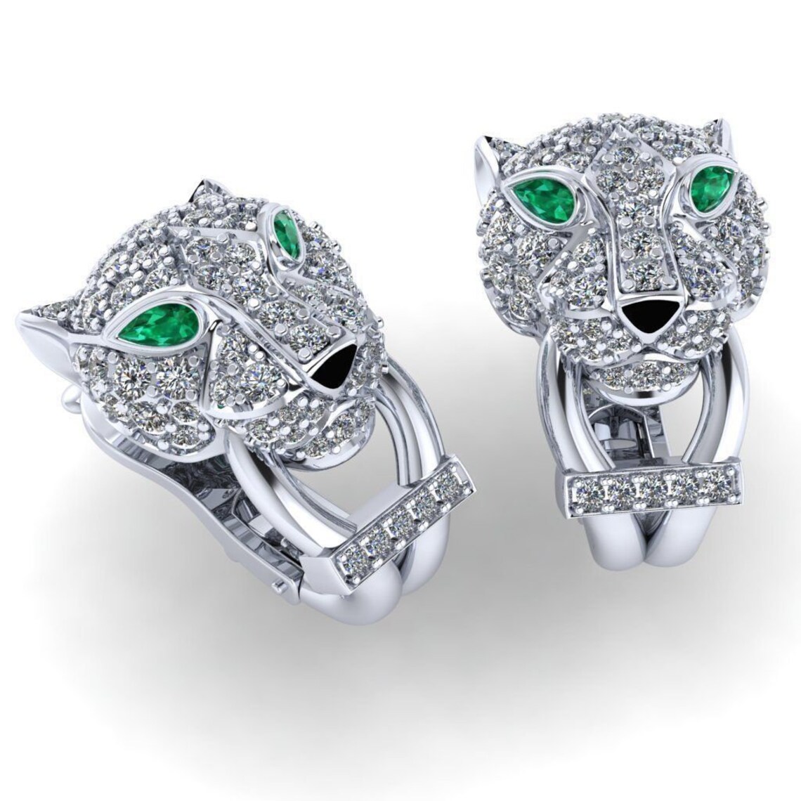 Panther Earring 925 Silver Earring Exclusive Earring Designer Etsy