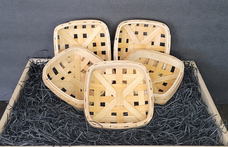 Mini Tobacco Baskets 5 Pcs Natural Etsy