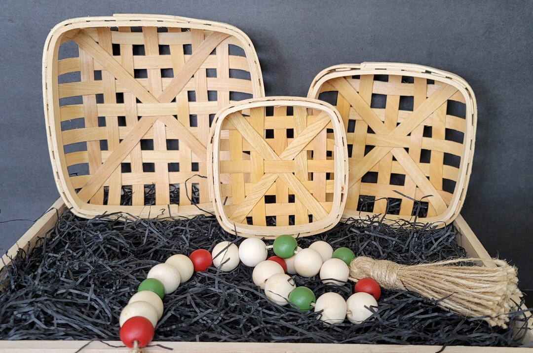 Mini Tobacco Basket Set small, Medium, Large Natural Etsy