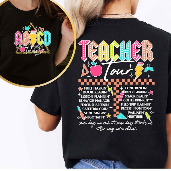 ABCD Teacher Tour Shirt - Back To School Shirt - End of Year Shirt - Teacher Gifts - Kindergarten Teacher Shirt - Elementary School