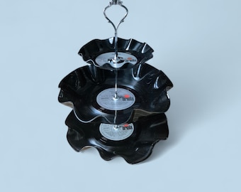 Vinylschale Plattenschale Schallplattenschale Etagere Schallplatten Schmuckbehälter Schale Vintage Retro Deko Vinyl Upcycling Musik 80er