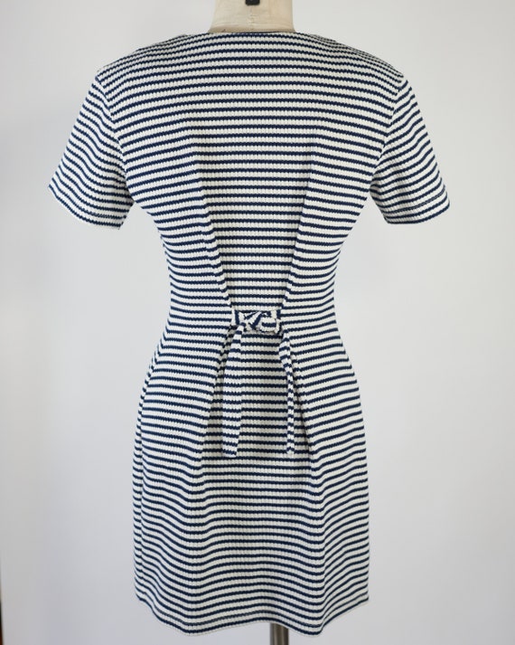 Vintage Striped Button-Front Dress - image 4