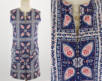 Vintage 60s Patterned Romper