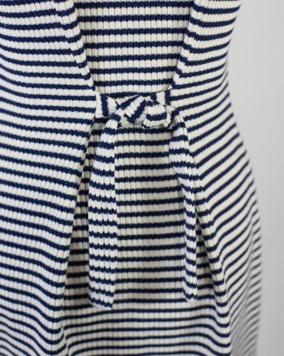 Vintage Striped Button-Front Dress - image 5