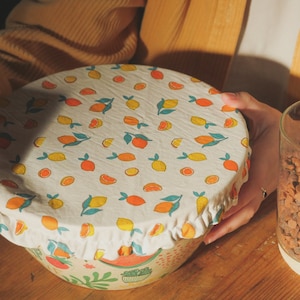 Dish and Cotton Bowl Cover | Made in France | Breathable |  Washable & Reusable  | Eco Friendly