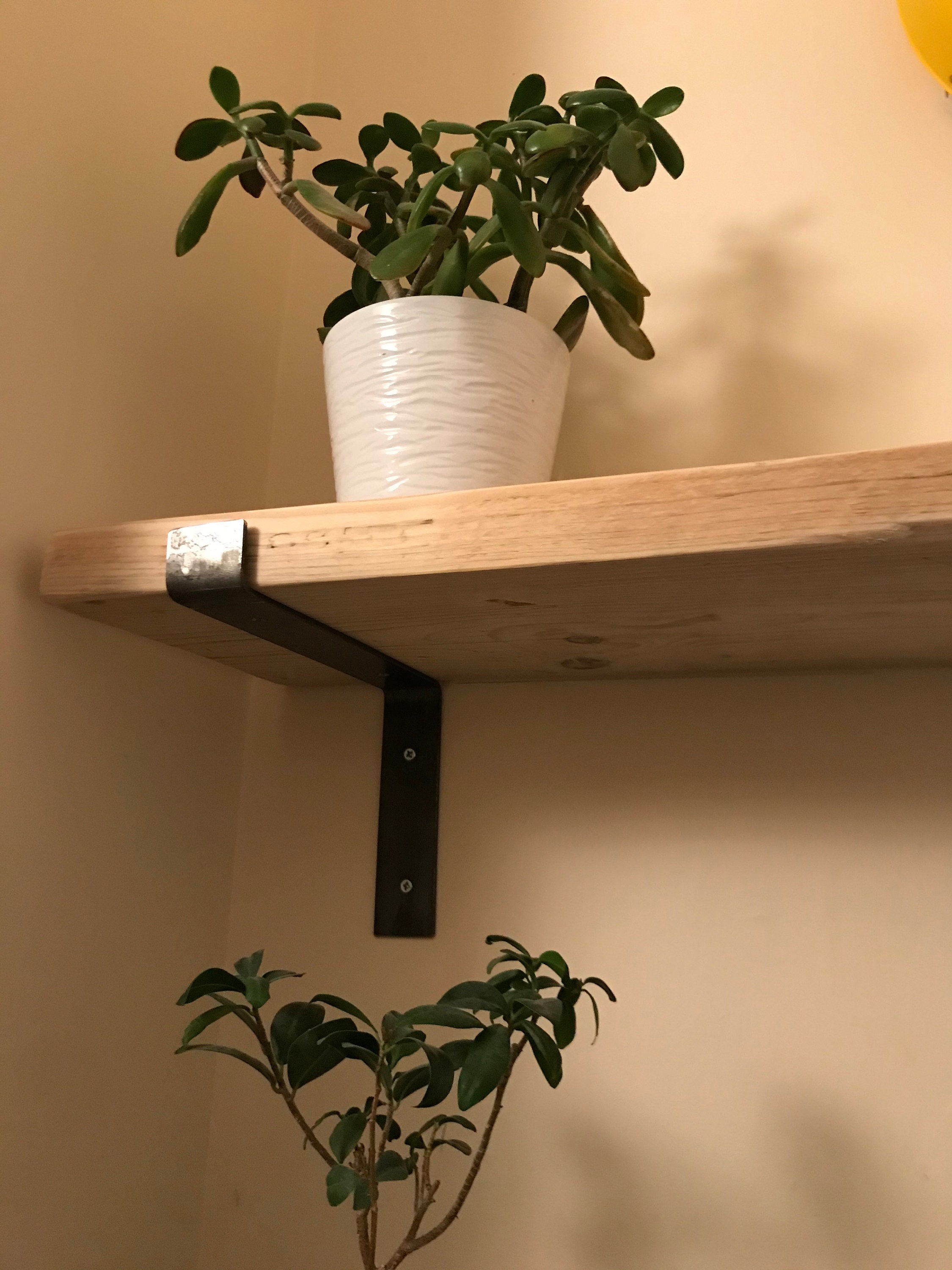 Soportes de estante rústicos para estantes de placas de | Etsy