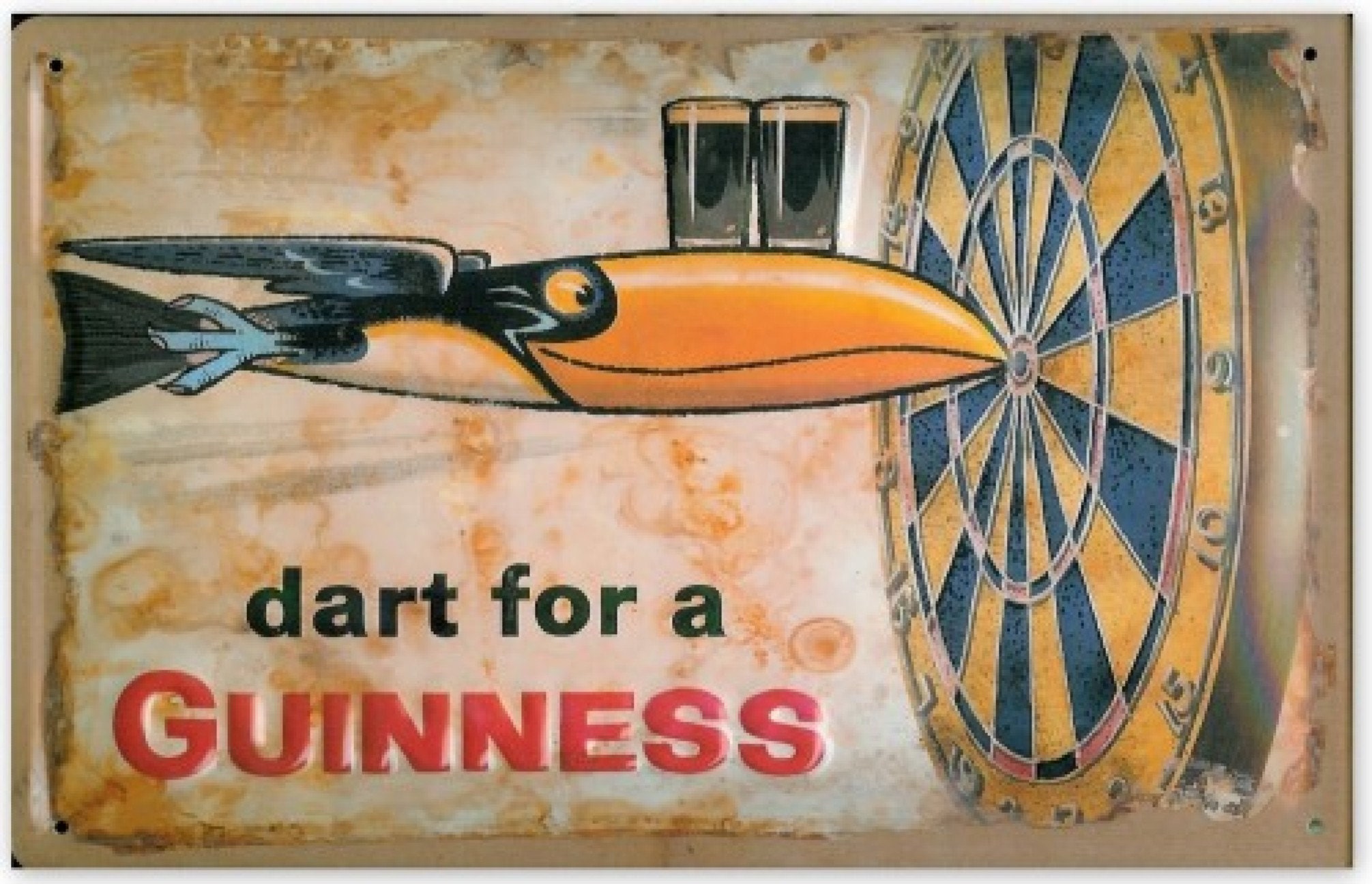 Guinness DART for A GUINNESS Irish Bar Pub Embossed Metal Etsy Australia