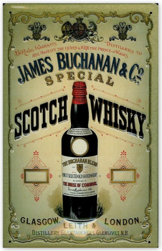 JAMES BUCHANAN SPECIAL Scotch Whisky Embossed Metal Etsy