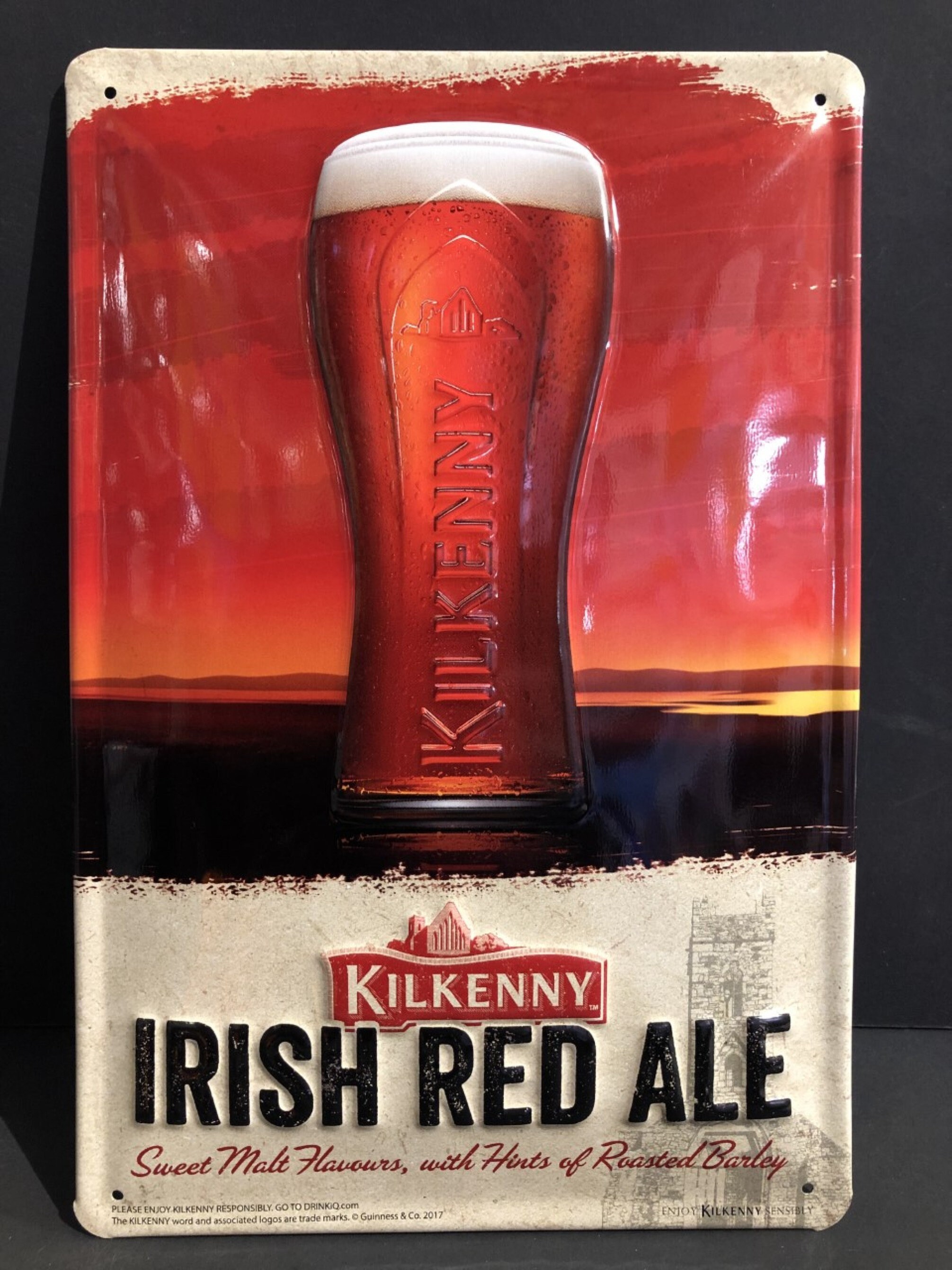 EMBOSSED METAL ADVERTISING SIGN 30x20cm SMITHWICK'S STOUT KILKENNY IRISH PUB EMBOSSED METAL ADVERTISING SIGN 30x20cm SMITHWICK'S STOUT KILKENNY IRISH PUB
