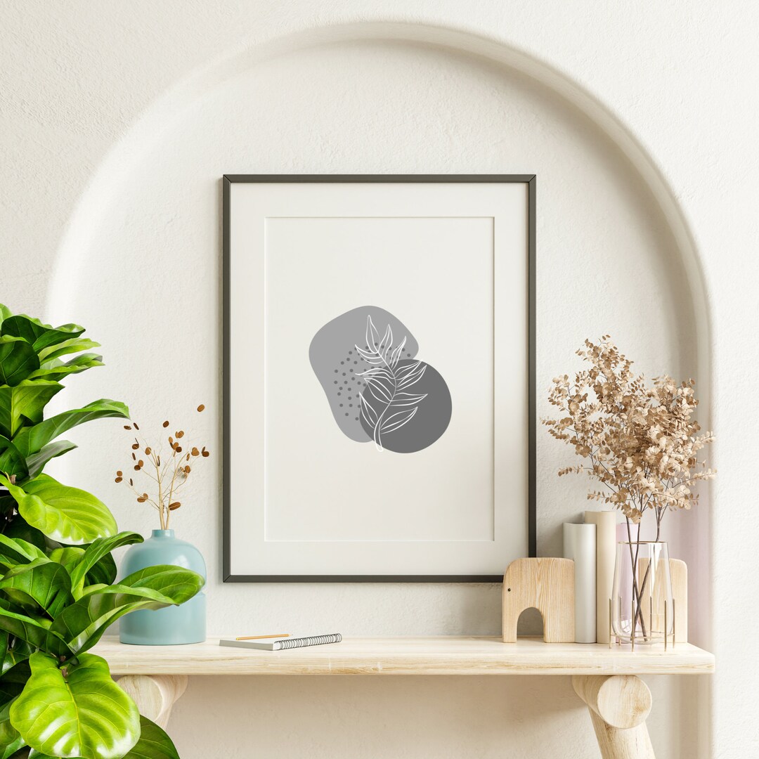 Boho Art Print, Botanical Line Art, Abstract Art, Minimalistic Decor ...