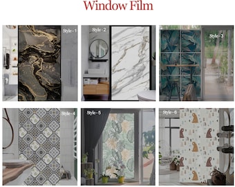 3D Premium Window Privacy Film,Static Cling Sticker,Self Adhesive Blackout Window Film,No Glue,Peel and Stick,Opaque Light Blocking Sticker
