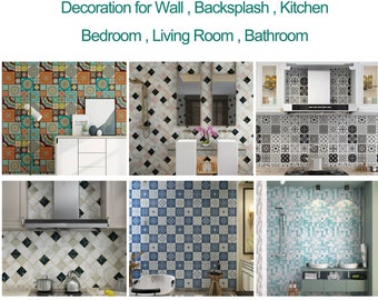 Backsplash Fliesenaufkleber, Peel & Stick Fliesenaufkleber, Hitzebeständiger Wandaufkleber, Arbeitsplatte Möbel Badezimmer Selbstklebende Wasserdichte Tapete