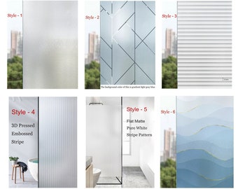 3D Premium Window Privacy Film, Static Cling Sticker,Anti-UV, No Glue, Peel and Stick, Self Adhesive Decorative Film for Home Kitchen Office